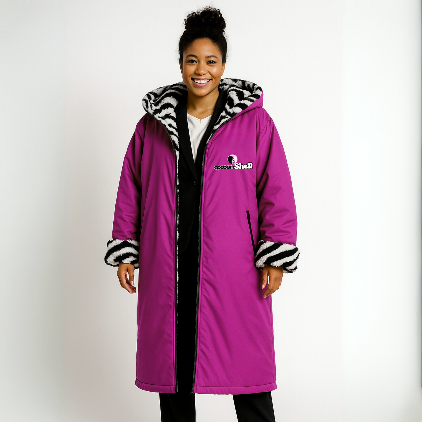 cocoonShell Apex – Purple | Zebra Plush Edition
