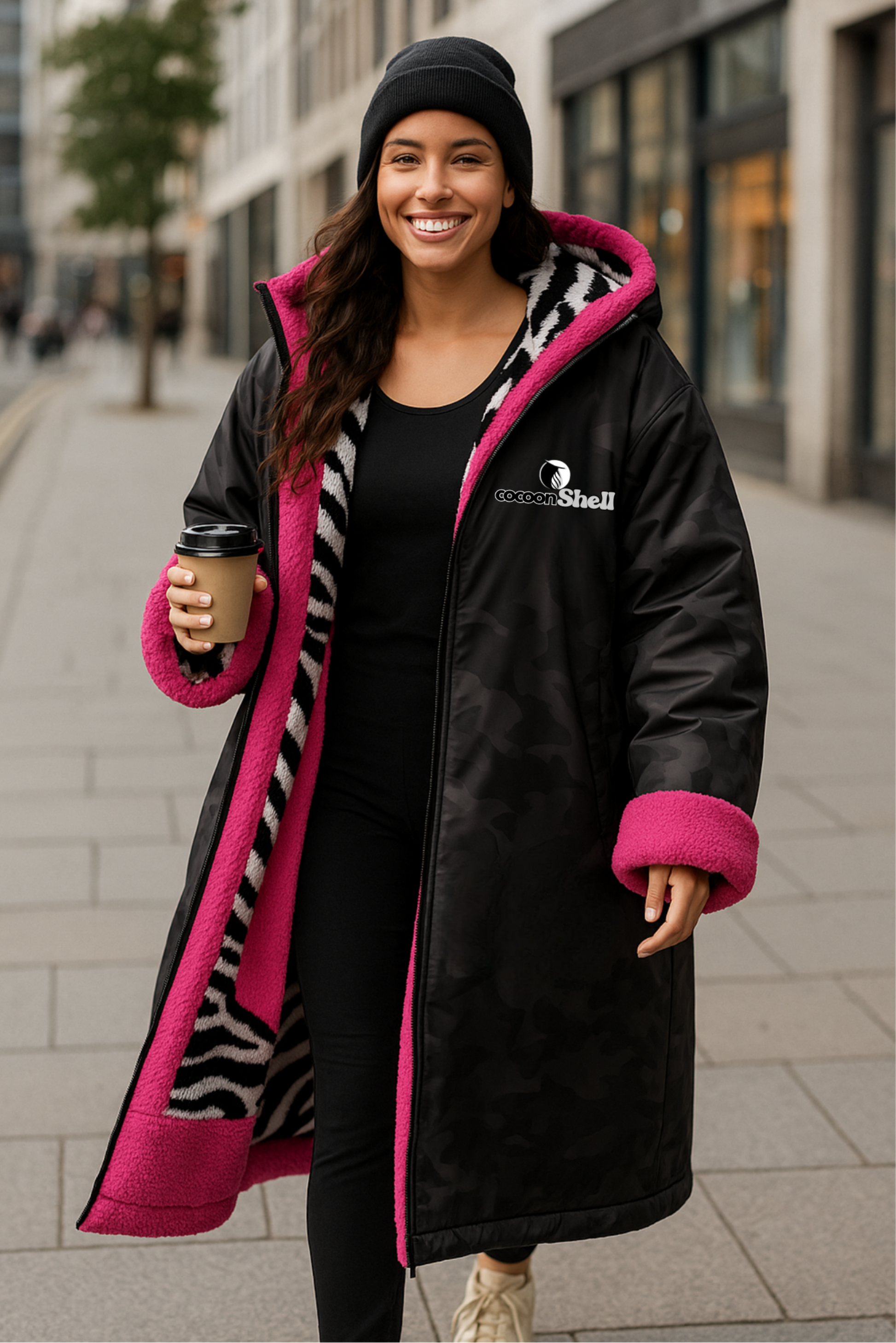 Canu oversized waterproof windbreaker with inner braces coat 