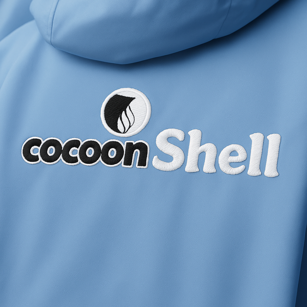 cocoonShell Apex – Light Blue | Zebra Plush Edition