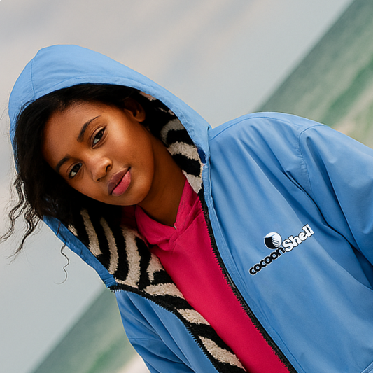 Light Blue Waterproof coat 
