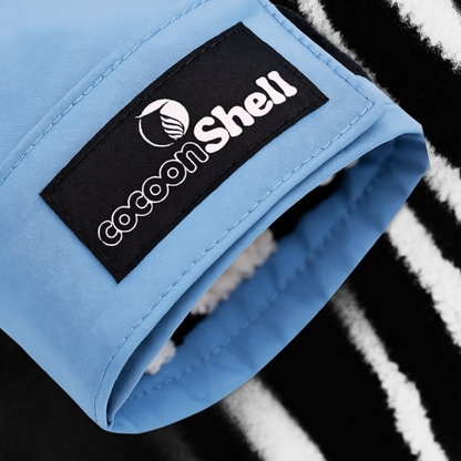 cocoonShell Apex – Light Blue | Zebra Plush Edition